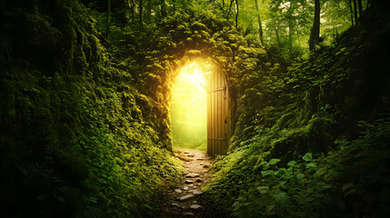 Wall Mural - unlocking the mysteries of nature a key to hidden secrets in the heart of the forest. silence - mona