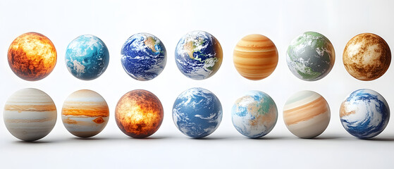 Wall Mural - planets celestial harmony 3d render