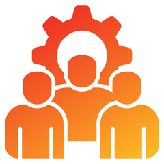 Poster - Workforce Glyph Gradient Icon