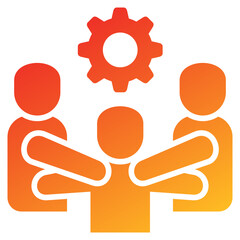 Poster - Collaboration Glyph Gradient Icon
