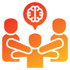 Poster - Brainstorm Glyph Gradient Icon