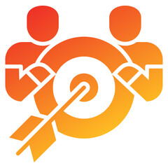 Poster - Teamwork Glyph Gradient Icon