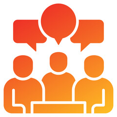 Poster - Conversation Glyph Gradient Icon