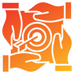 Poster - Teamwork Glyph Gradient Icon