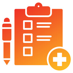 Poster - Add Task Glyph Gradient Icon