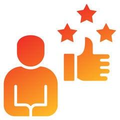Poster - Rating Glyph Gradient Icon