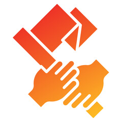 Poster - Flag Glyph Gradient Icon