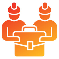 Poster - Worker Glyph Gradient Icon