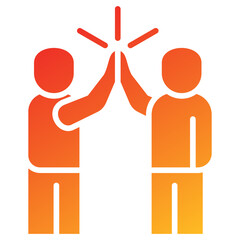 Poster - High Five Glyph Gradient Icon