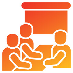Poster - Meeting Glyph Gradient Icon