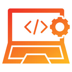 Poster - Software Development Glyph Gradient Icon