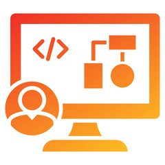 Poster - Software Engineer Glyph Gradient Icon