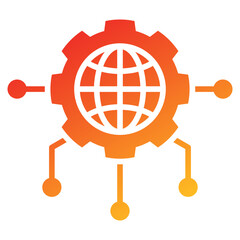 Poster - Central Glyph Gradient Icon