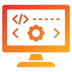 Poster - Programming Glyph Gradient Icon