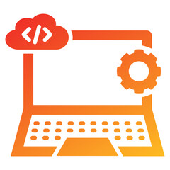 Poster - Software Glyph Gradient Icon