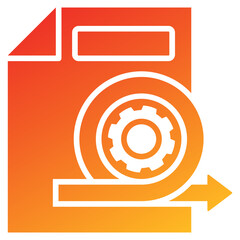 Poster - Scrum Glyph Gradient Icon