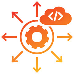 Poster - Deployment Glyph Gradient Icon