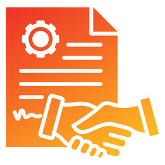 Poster - Agreement Glyph Gradient Icon