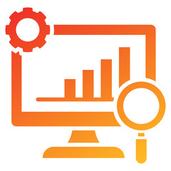 Poster - Analyze Glyph Gradient Icon