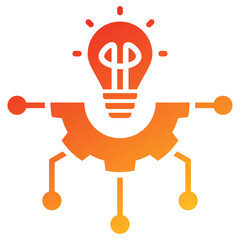 Poster - Idea Glyph Gradient Icon