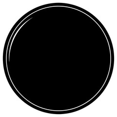 Poster - a black circle with a bright outline vector illustration