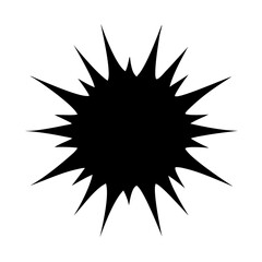 Poster - black abstract starburst shape against a isolated background vector illustration