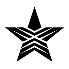 Poster - a stylish star-shaped design with bold geometric lines. The design has sharp, clean edges and a modern feel vector illustration