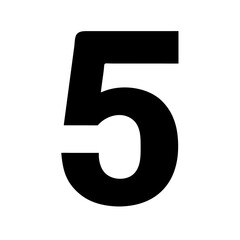 Poster - a bold black number 