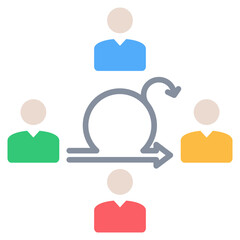 Poster - Agile Team Flat Icon