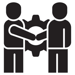 Poster - Shake Hands Glyph Icon