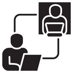 Poster - Online Meeting Glyph Icon