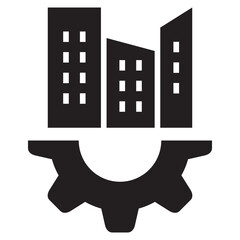 Poster - Office Building Glyph Icon