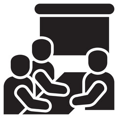 Poster - Meeting Glyph Icon