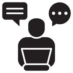 Poster - Chat Glyph Icon