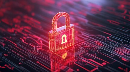 high tech background with theme of lock. internet security.