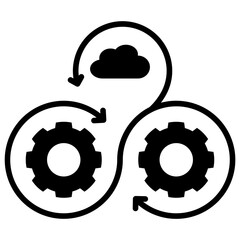Poster - Devops Glyph Icon