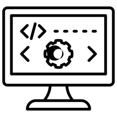 Poster - Programming Line Icon