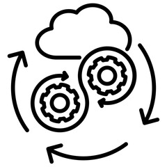 Poster - Devops Line Icon