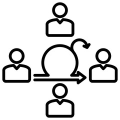 Poster - Agile Team Line Icon