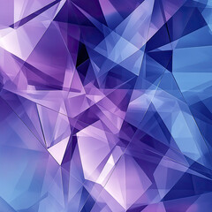 Fototapete - Abstract purple, blue geometric shapes overlap, creating transparent facets