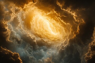 Poster - Vibrant cosmic explosion fills the sky during a celestial event in deep space