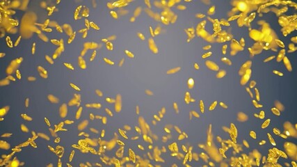 Poster - Mesmerizing aura of elegant golden particles swirling in air creates captivating experience