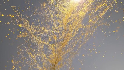 Poster - Golden Dust Swirling in Air An Elegant Background for Wealth Concepts
