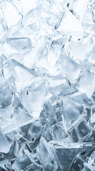 Fototapete - Close-up of crushed ice creating a cool and textured backdrop, ideal for summer or beverage-related themes
