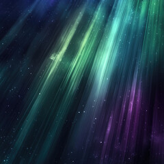 Fototapete - Celestial rays paint night sky, ethereal light streams across cosmic backdrop