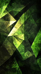 Poster - Geometric green yellow pattern featuring textured vintage-inspired graphic design elements