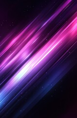 Poster - Abstract background with vibrant streaks of purple, pink, and blue light creating a dynamic visual effect in a dark space, ideal for modern designs and projects