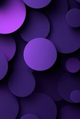 Fototapete - Abstract design with shades of purple featuring various circular shapes creating a visually appealing modern background for creative projects