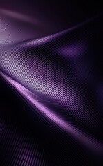 Poster - Abstract Flowing Fabric in Shades of Purple and Black with Smooth Texture and Elegant Light Reflections for Artistic Backgrounds and Design Projects