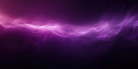 Poster - Abstract futuristic background featuring flowing pink and purple light waves against a dark backdrop for creative design and artistic inspiration.